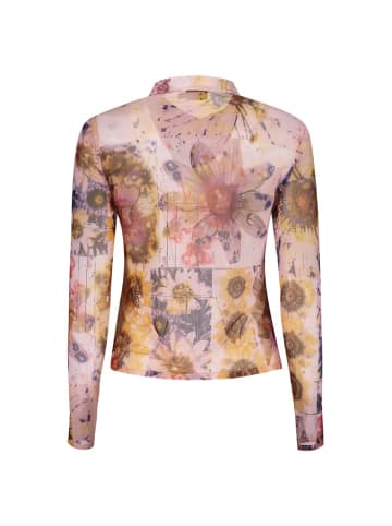 Desigual Pink Polyester Damen Langarmbluse