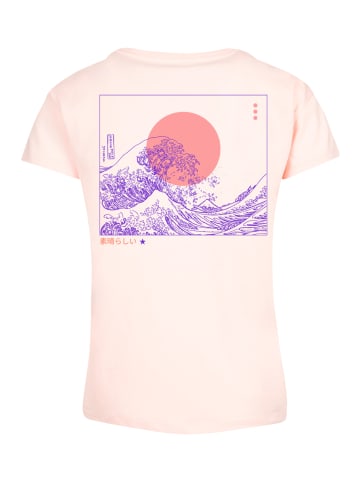 F4NT4STIC Ladies Box T-Shirt Kanagawa Welle Japan in pink