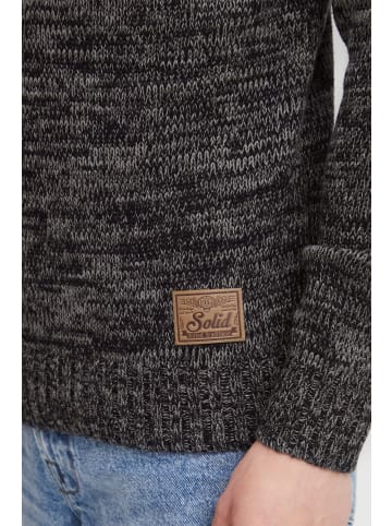 !SOLID Rollkragenpullover SDPhilaremo 21102716 ME Strickpulli in Melange-Optik in Schwarz