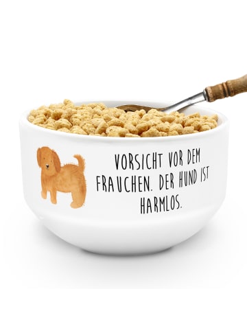 Mr. & Mrs. Panda Müsli Schüssel Hund Flauschig mit Spruch in Weiß