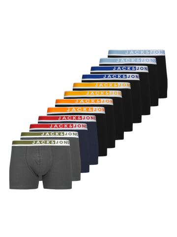 Jack & Jones Boxershort 12er Pack in Schwarz/Blau/Grün