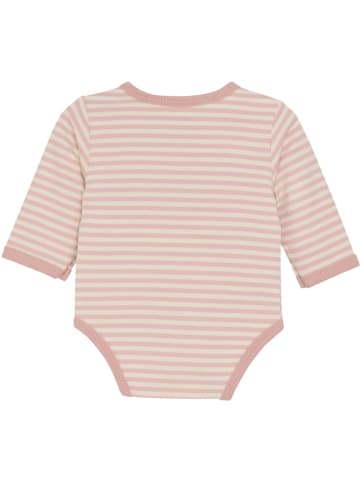 Fixoni Kinder Wickelbody "Wrap Body LS Y/D Stripe" in Pink