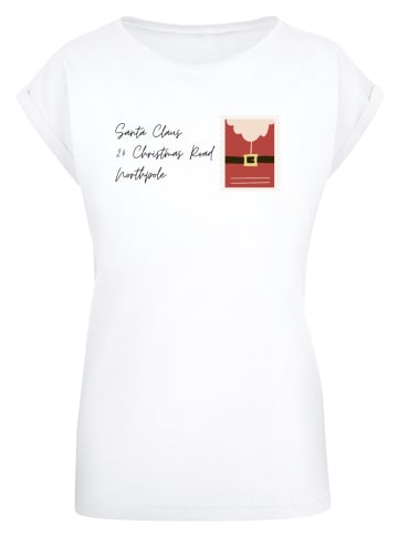 F4NT4STIC T-Shirt Santa Letter Weihnachten in weiß