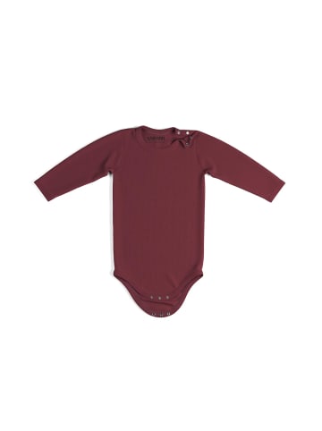 Sämann Baby Body aus 100% Bio-Baumwolle Druckknopf langarm gerippt Raspberry