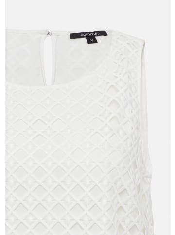 comma Bluse ärmellos in Weiß