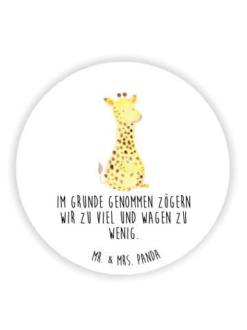 Mr. & Mrs. Panda Kühlschrankmagnet Giraffe Zufrieden mit Spruch in Weiß