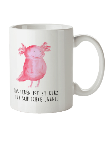 Mr. & Mrs. Panda Kindertasse Axolotl Glücklich mit Spruch in Weiß