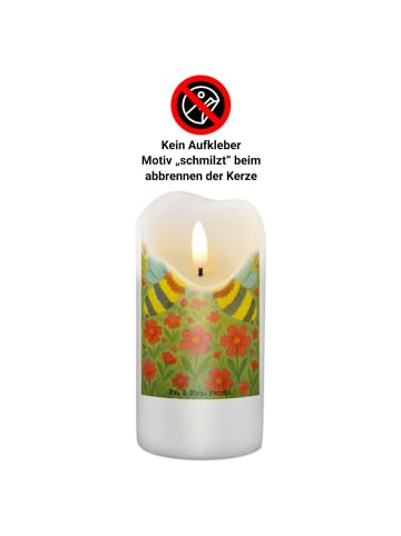 Mr. & Mrs. Panda Kerze Biene Liebe Design ohne Spruch in Weiß