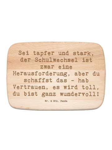 Mr. & Mrs. Panda Küchenbrett Spruch Einen Schulwechsel bewältige... in Transparent