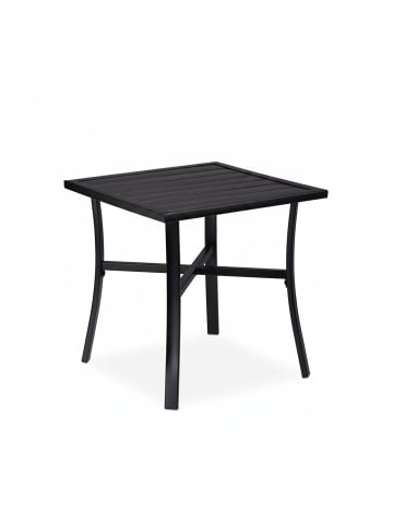 relaxdays Gartentisch in Schwarz - (B)46 x (H)46 x (T)46 cm