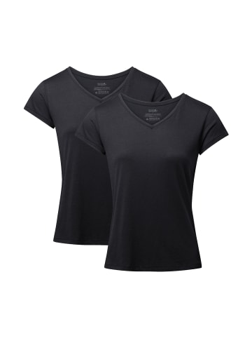 DANISH ENDURANCE T-Shirt Basic V-Neck in jet black