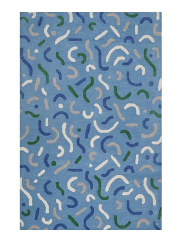 Smart Kids Wollteppich Confetti in blau