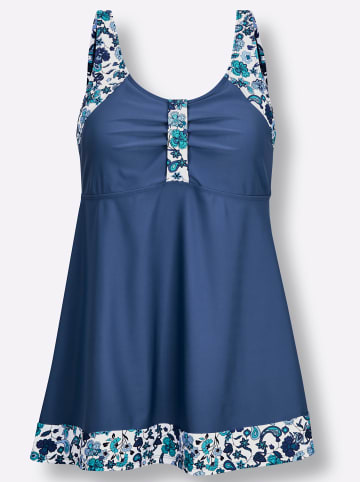 WITT WEIDEN Oversized-Tankini-Top in jeansblau-topas-bedruckt