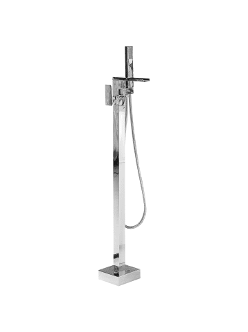 Beliani 3-tlg Wannenarmaturen BOYOMA in Silber