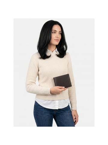 oxmox Leather Geldbörse RFID Schutz Leder 10 cm in braun-pure 2.0
