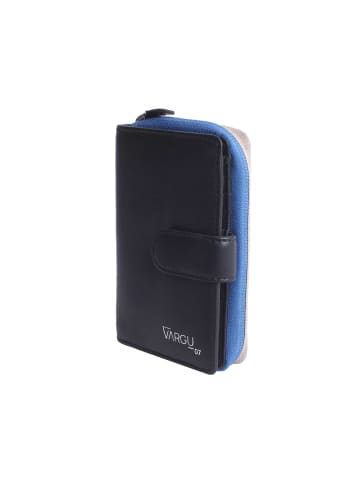 VARGU Echtleder Geldbörse MASIN 1-A in black - blue