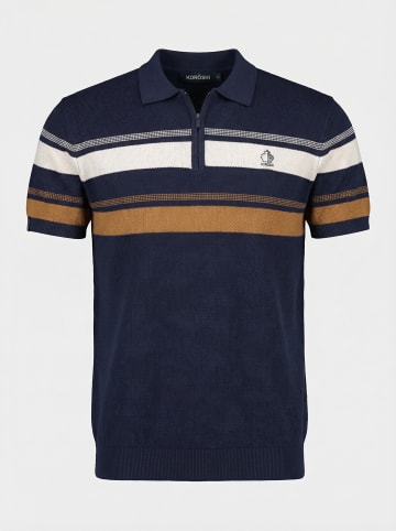 KOROSHI Poloshirt mit kurzen Ã¤rmeln fÃ¼r herren in blau