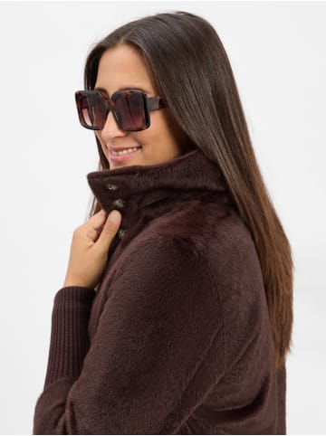 Zero  Jacke aus Kunstfell in schoko - 0003