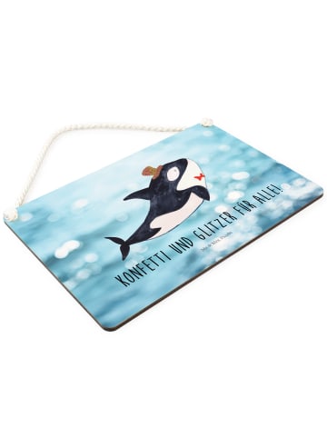 Mr. & Mrs. Panda Schild Orca Zylinder mit Spruch in OZeichenanblue