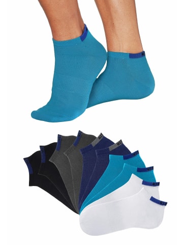 H.I.S Sneakersocken in 2x schwarz, 2x grau, 2x blau, 2x türkis, 2x weiß