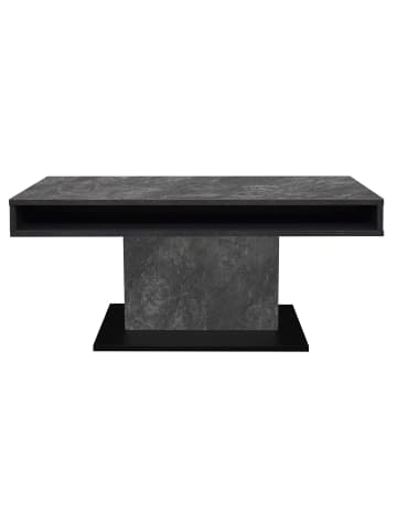 58 aufm Kessel COUCHTISCH Höhenverstellbar Else 2 110x59x60 Holz Keramikoptik Grau