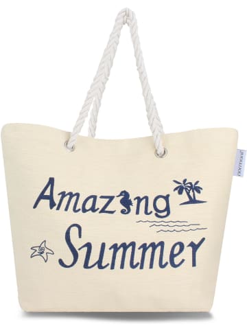 normani Bequeme Sommer-Umhängetasche, Strandtasche in Amazing Summer White