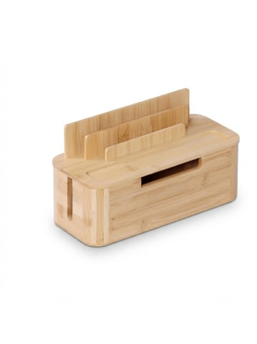 relaxdays Kabelbox in Natur - (B)30 x (H)16 x (T)13 cm