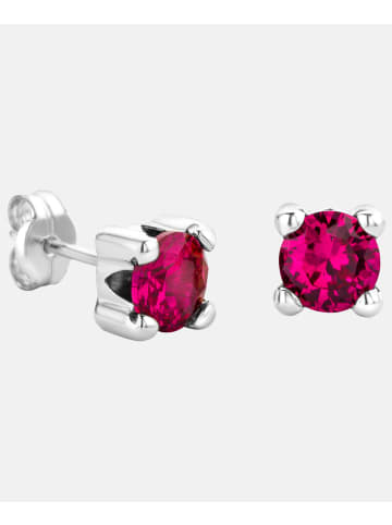 Diamant L'éternel Ohrringe aus 375 Weißgold mit Rubin