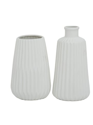 Boltze Vase Esko 2er-Set in weiss