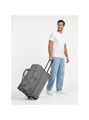 Redolz Duffle Essentials 2-Rollen Reisetasche 55 cm M mit Dehnfalte grey