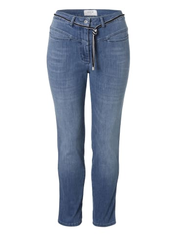 FRAPP  Slim-Fit-Jeans in mid blue denim