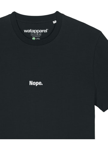 wat? Apparel T-Shirt Nope in Schwarz