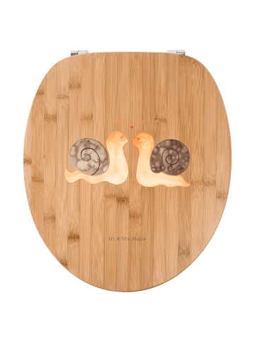 Mr. & Mrs. Panda Toilettenbrille Schnecken Liebe ohne Spruch in Braun