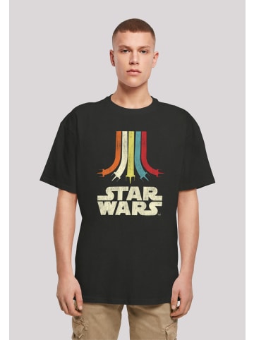 F4NT4STIC Heavy Oversize T-Shirt Star Wars Retro Rainbow in schwarz