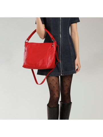 Florence Florence Schultertasche Leder rot ca. 37cm