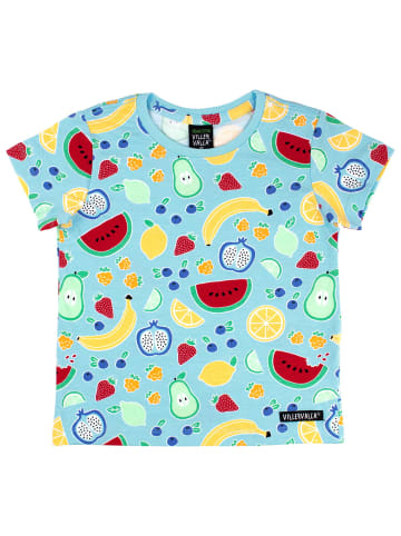 Villervalla T-Shirt Früchte in türkis