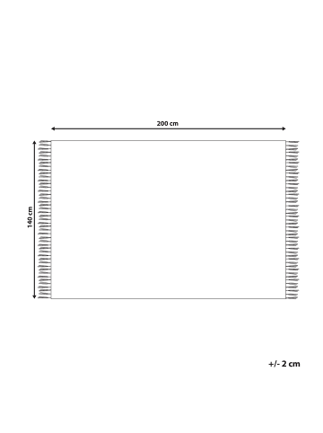 Beliani Kinderteppich BAZALETI in Beige/Bunt - (W) 140 x (L) 200 cm