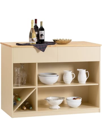 SoBuy Kücheninsel in Beige - (B)120 x (H)90 x (T)60cm