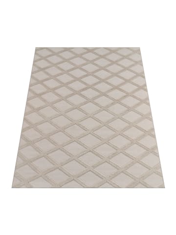 KADIMA DESIGN Waschbarer Teppich waschmaschinenwaschbar Rauten Küche, Flur in Creme