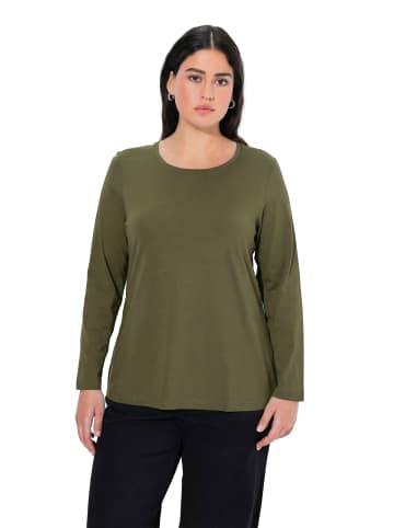 Ulla Popken Shirt in dunkel khaki