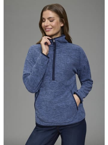 OCEAN SPORTSWEAR Fleecepullover in blau melange