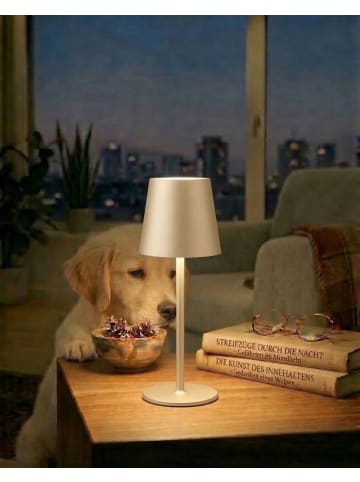 Coen Bakker LED Tischlampe dimmbar Innen & Außen 27,5x7cm Glatt in Sand