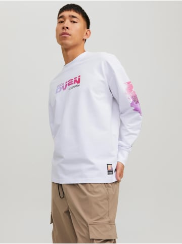 Jack & Jones Sweatshirt mit Print JCODIGITAL in Weiß