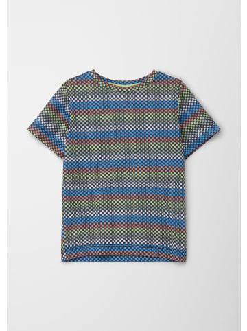 s.Oliver T-Shirt kurzarm in Blau-mehrfarbig
