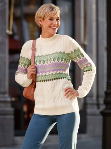 Sieh an! Stehkragen-Pullover in champagner-orchidee