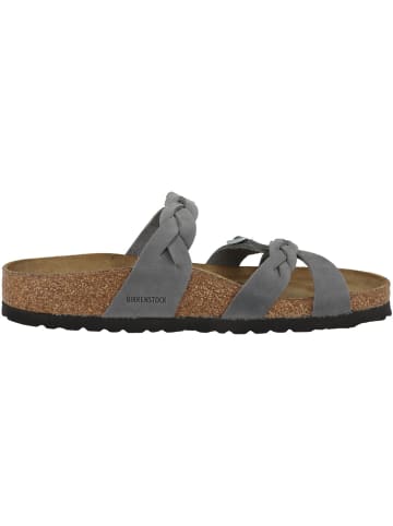 Birkenstock Sandale Franca Braided geöltes Naturleder schmal in grau