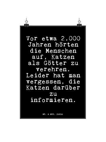 Mr. & Mrs. Panda Kunstdruck Vor etwa 2.000 Jahren... mit Spruch in Schwarz