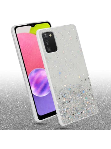cadorabo Hülle für Samsung Galaxy A03s Glitter in Transparent mit Glitter