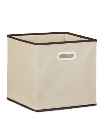 relaxdays 2x Faltbox in Beige - (B)30 x (H)30 x (T)30 cm