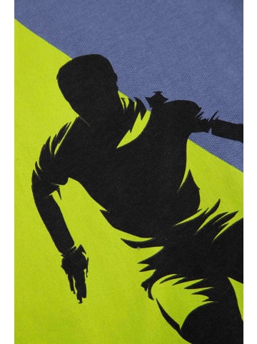 MOKIDA Baumwoll-T-Shirt mit kurzen Ärmeln in blau